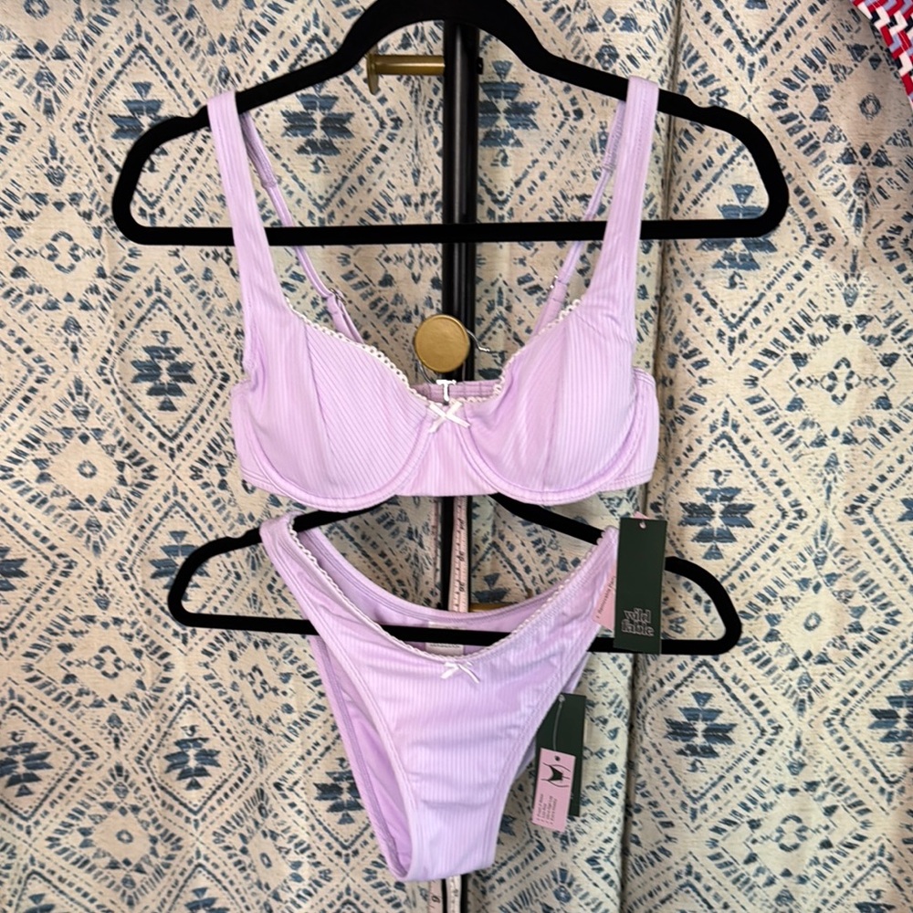 Lavender Underwire bikini  Set NWT